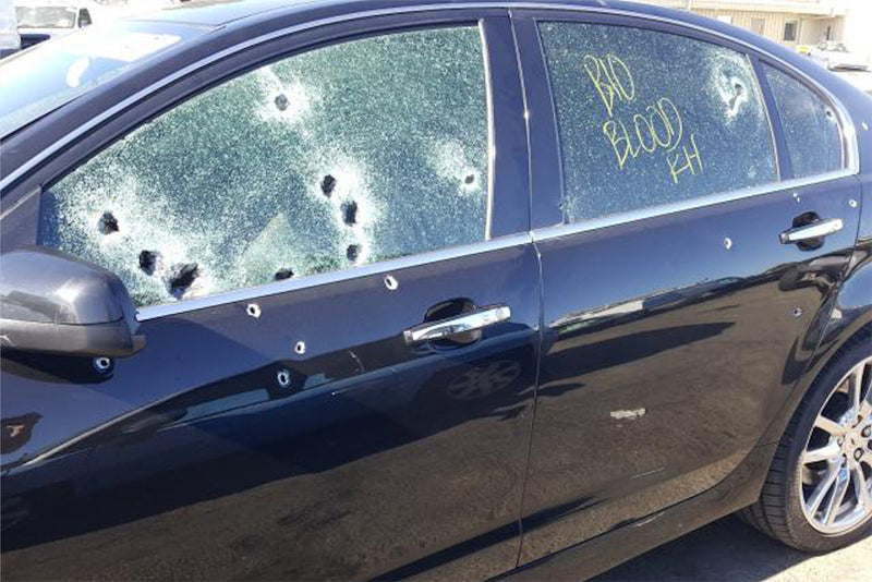 Chevy SS Riddled with Bullets
