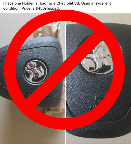 Used Holden Air Bags for your Chevrolet SS... are they safe?