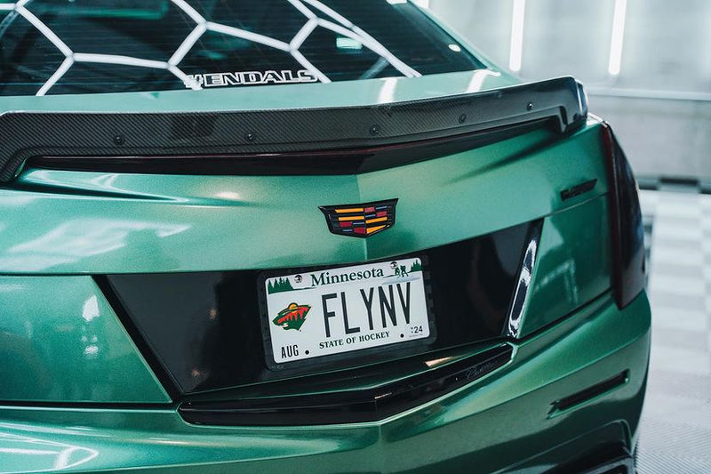 Carbon Fiber Spoiler w/ Wickerbill for the Cadillac ATS-V / ATS Sedan and ATS-V Coupe