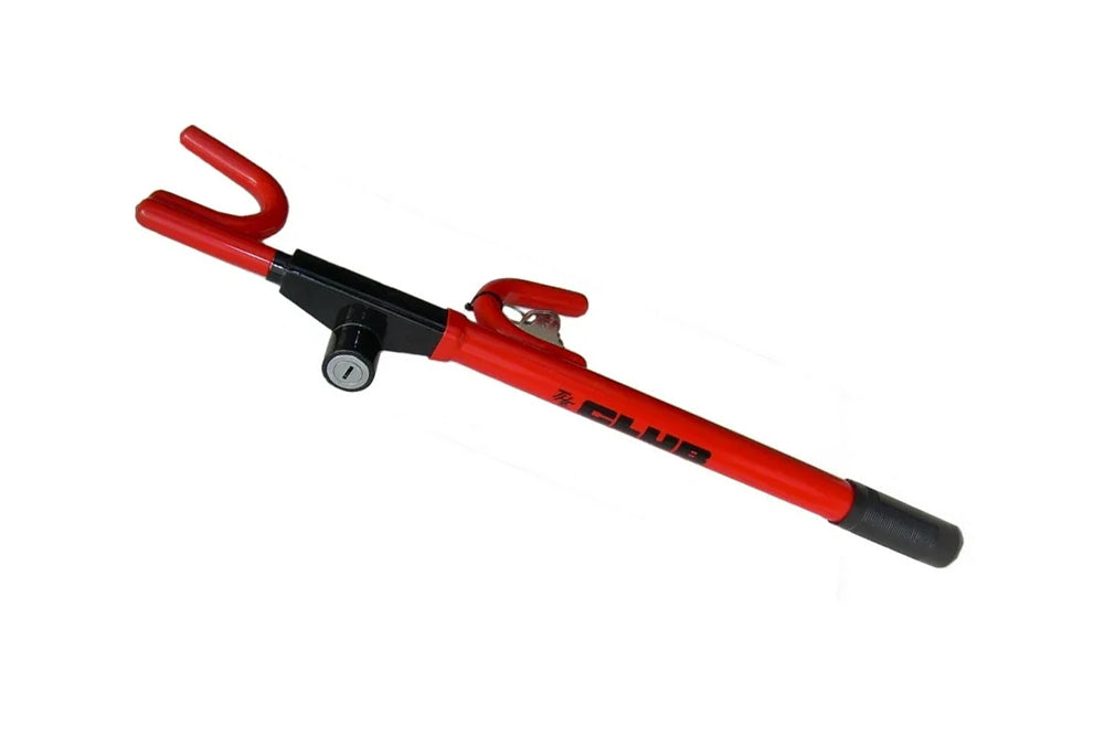 Red Small Club Lock The Club Original Steering Wheel Lock – Maverick Man Carbon