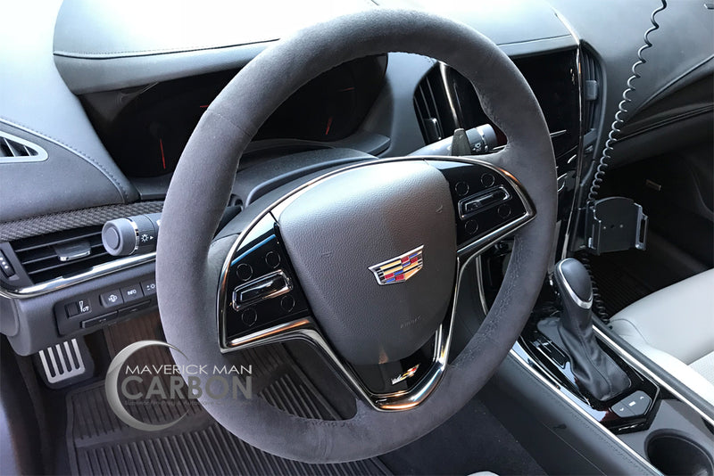 Genuine Cadillac ATS-V 2015-2018 Jet Black Suede Steering Wheel