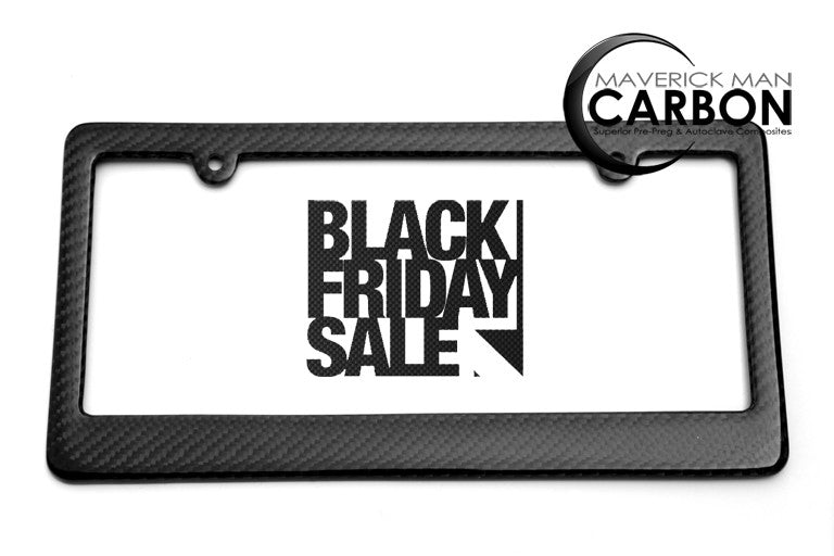 BLACK FRIDAY SALE  - Carbon Fiber License Plate Frame