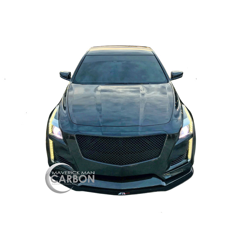 Cadillac V-Sport CTS Carbon Fiber Front Bumper FULL Wind Splitter