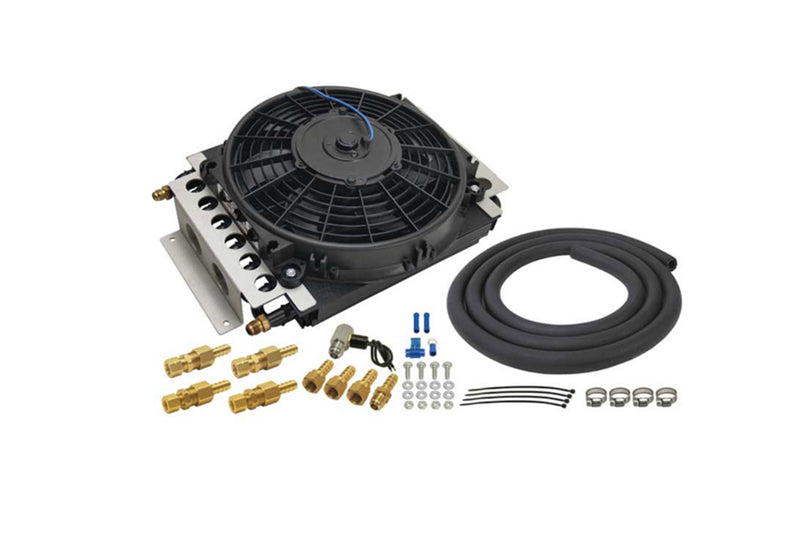 Derale 16 Pass Electra-Cool Remote Transmission Cooler Kit w/ -6AN Inlets