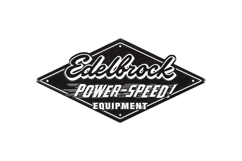 Edelbrock Power Speed Garage Tin Sign