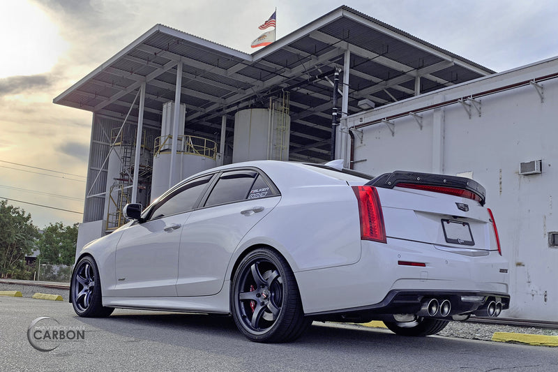 BLEMISHED Carbon Fiber Spoiler w/ Wickerbill for the Cadillac ATS-V Sedan and Coupe