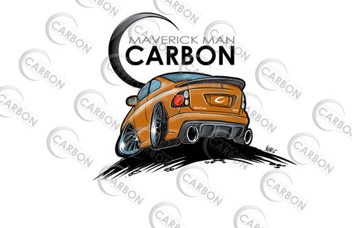 Maverick Man Carbon CarToon Pontiac GTO Stickers