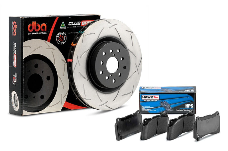 Pontiac G8 SPECIAL DBA T3 4000 Series Uni-Directional Slotted Rotor w/ Hawk Pad Combo