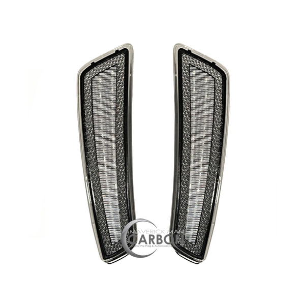 2x Smoke LED Front Bumper Side Marker Lights For 2008-2009 Pontiac G8 GT & GXP - Amber, Plug & Play