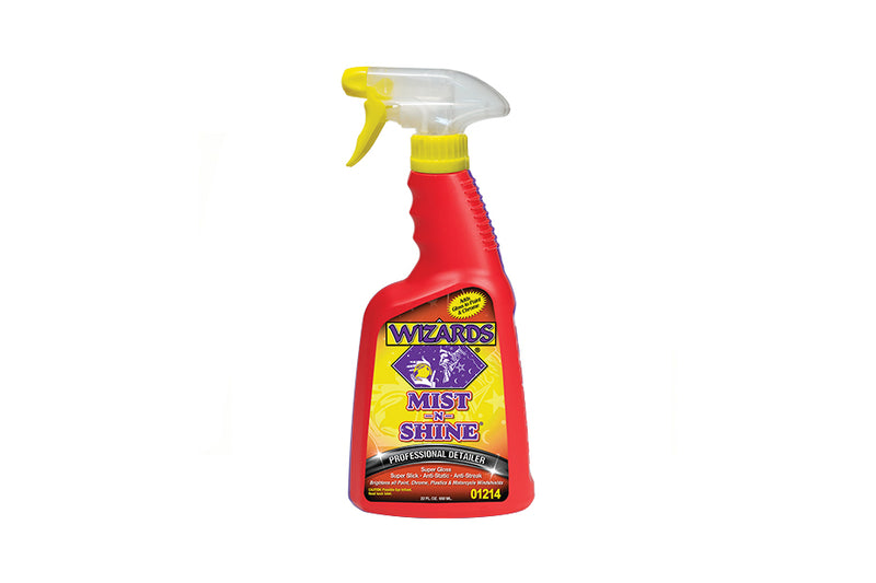 Wizards Mist-N-Shine Detail Spray & Bike Wash Bundle - 22oz Motorcycle Cleaner Kit