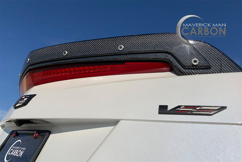 Carbon Fiber Spoiler w/ Wickerbill for the Cadillac ATS-V Sedan and Coupe