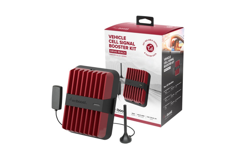 cell phone booster box weBoost Drive Reach Fleet Signal Kit When mounted outside the external antenna pulls in weak signals from the nearest cell tower THIS WORKS! weBoost Drive Reach